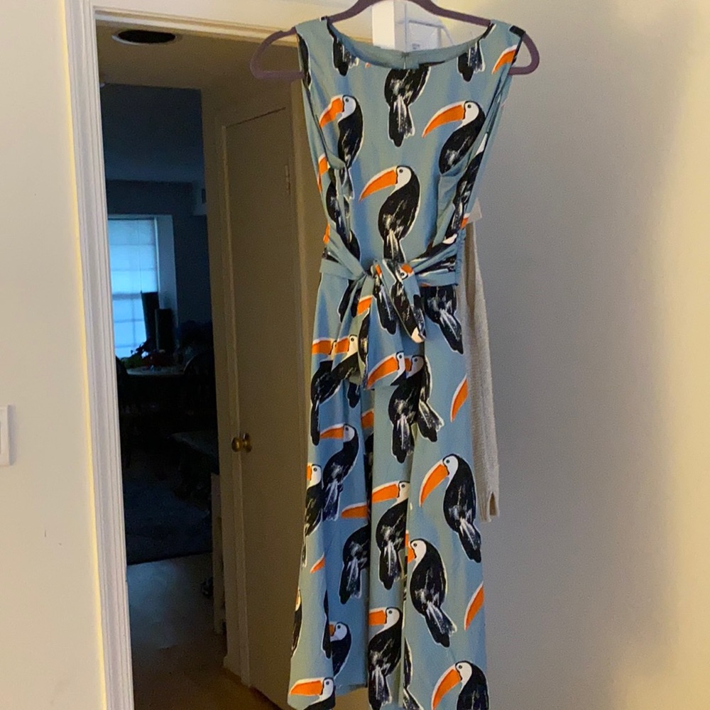 Ann Taylor Toucan Midi Dress